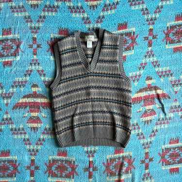 Vintage LL Bean Shetland Wool Sweater Vest 