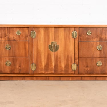 Lane Furniture Hollywood Regency Campaign Yew Wood Long Dresser