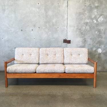 Vintage Mid Century Modern Danish Teak Sofa by Dyrlund