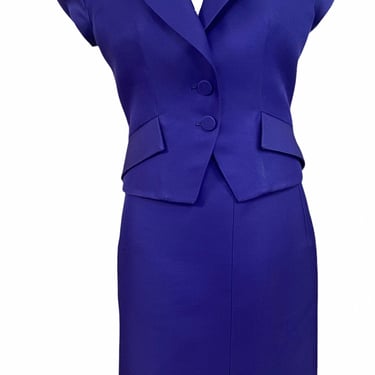 Celine Contemporary Blue Skirt Suit  Ensemble