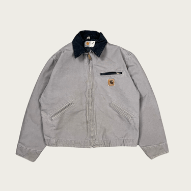 (L) Light Gray Collared Carhartt Jacket