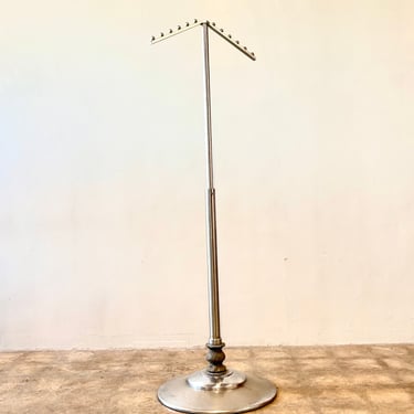 Art Deco Chrome Plated Clothing - Coat Rack c. 1930s