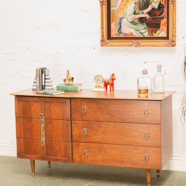 Vintage 6 drawer Mid Century Dresser