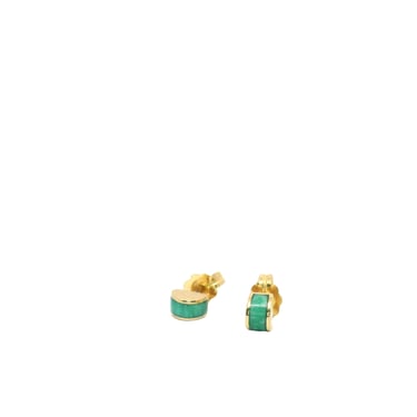 SECONDS JEWELRY: Luna Studs - Broken Arrow Variscite