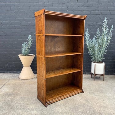 Vintage Oak Barristers Bookcase Shelf Unit 
