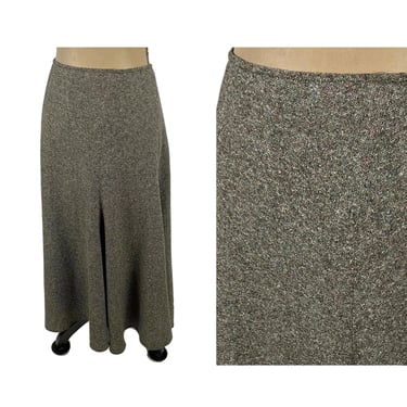 Y2K Donegal Tweed Skirt, Long Wool Blend, Flared Maxi Skirt - 29" Fall Winter 2000s Clothes, Women Vintage JONES NEW YORK Small-Medium 