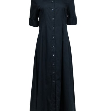 Staud - Black Button Up "Joan" Maxi Dress Sz 10