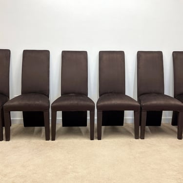 vintage post modern high back (6) dining chairs mid century 