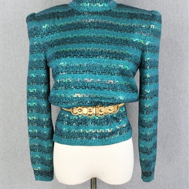 St John - Circa 1980s - Sweater - Peplum - Marked size 6 