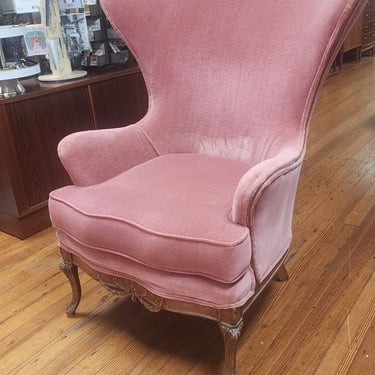 Vintage Pink Wingback Chair