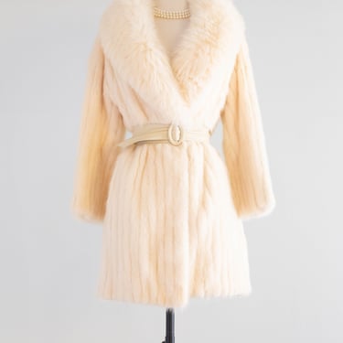 Fabulous 1970's Pearl Mink And Fox Fur Jacket / Medium