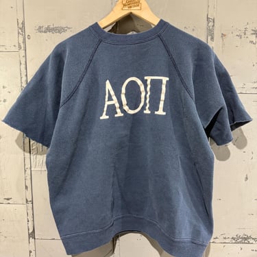 Vintage 1960s Crewneck sweatshirt Alpha Omicron Pi Cotton True Vintage Sorority Apparel 