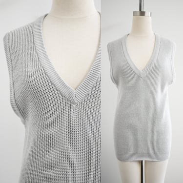 1980s Gray Sweater Vest 