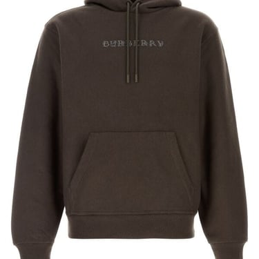 Burberry Men Dark Brown Cotton Blend Sweatshirt