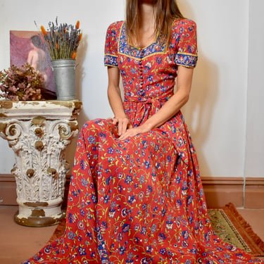 Full Length Printed Rayon Dress