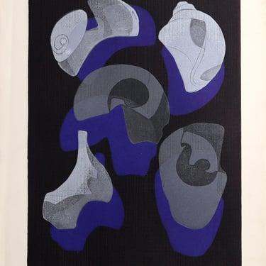 Benita Sanders, Blue Echoes, Etching, signed in pencil 