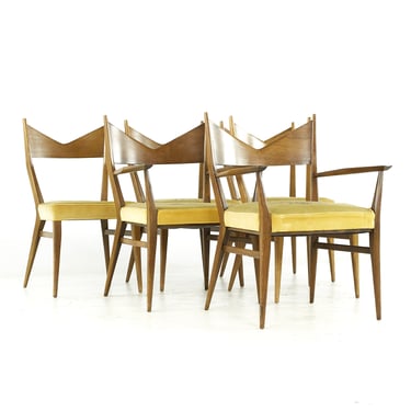 Paul McCobb for Calvin Mid Century Mahogany Dining Chairs - Set of 6 - mcm 
