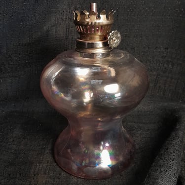 Vintage Holographic Pink Oil Lamp 4 x 6.5 x 4.5