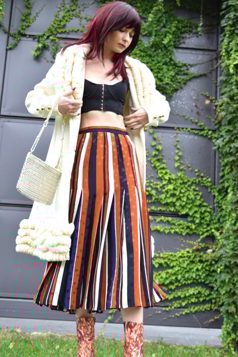 1980s Fashion Long Maxi Skirts 80's Fashion Pleated Maxi