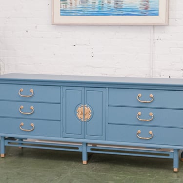 Blue Hollywood Regency Dresser