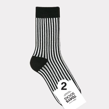 Black &amp; White Stripped Socks