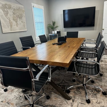Reclaimed Wood Conference Table with 2.5