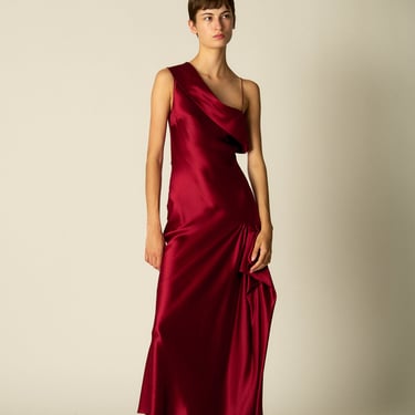 ss 2006 John Galliano Claret Satin Dress