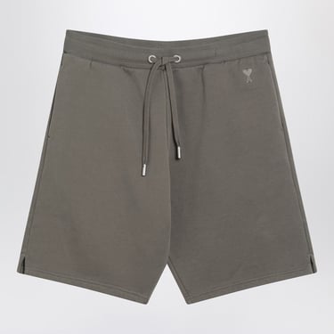 Ami Paris Gray Ami De Coeur Shorts Men