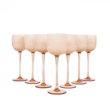 Set of 7 Wine Glasses by Carlo Moretti, 1960s
