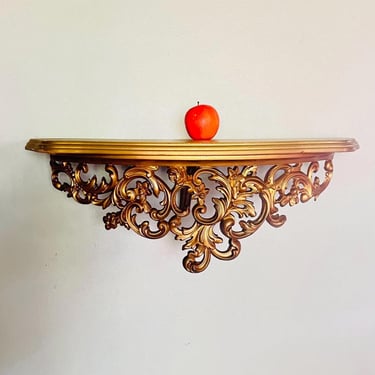 Vintage Gilt Rococo Shelf 24” 