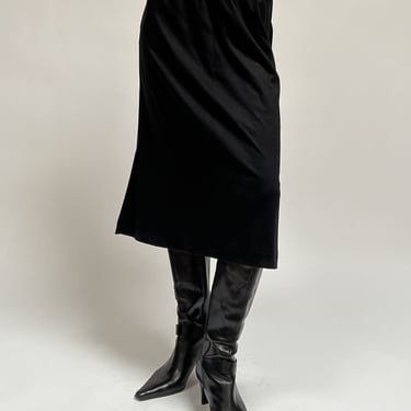Chloe Black Knit Midi Skirt (M)