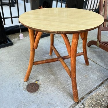 Bamboo side table. 24” x 21.5” 