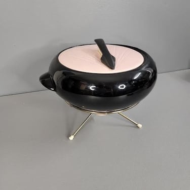 Kenwood Pottery Pink Sun Dial Chafing Dish W/ Stand 