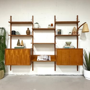 Mid Century Teak Modular Wall Unit by Cado