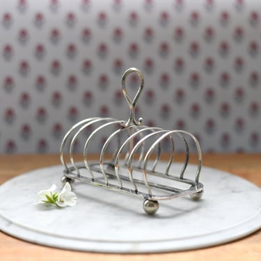 Antique English Silver Plated Toast Rack 