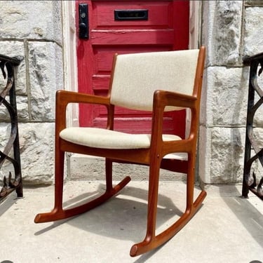 Vintage Benny Linden Mid-Century Modern Teak  Rocking Chair 