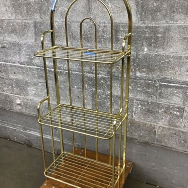 Vintage Brassy Arched Shelf (Seattle)