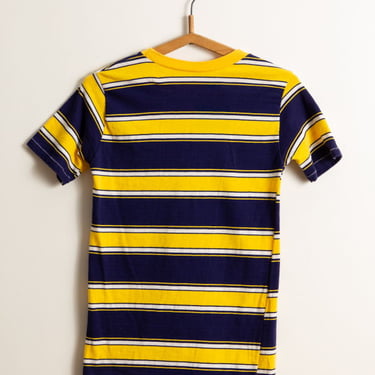 AMERICAN RAG VINTAGE Striped Tee - Yellow/Navy