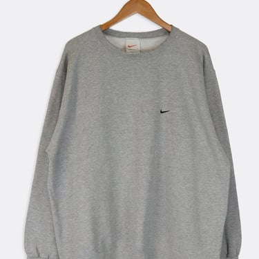 Vintage Nike Embroidered Black Logo Plain Sweatshirt Sz XL