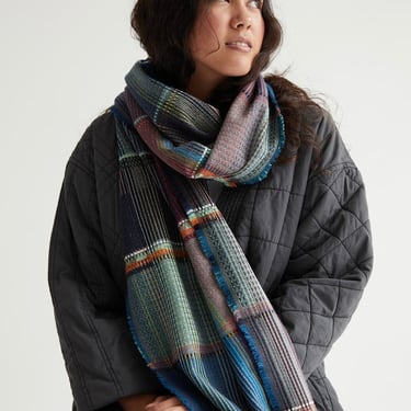 Wallace + Sewell | Gesner Petrol Wool Scarf