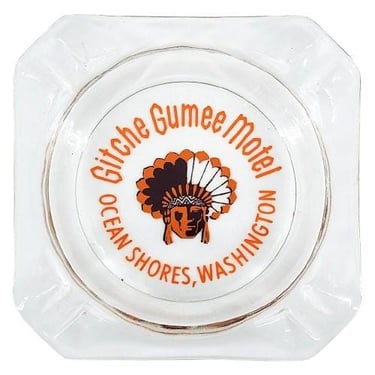 Mid-Century Ashtray, Gitche Gumee Motel, Ocean Shores, Washington 
