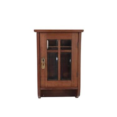 Antique Wall Mounted GERMAN Glass CURIO / Medicine CABINET, c. 1800’s 