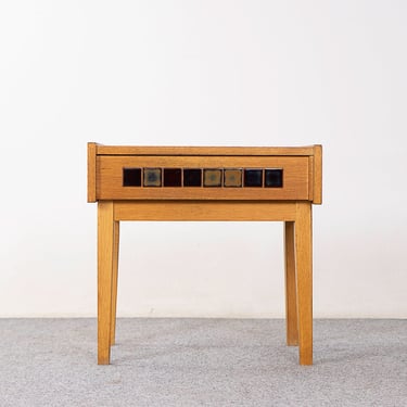 Oak & Tile Danish Bedside Table - (324-167.12) 