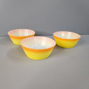 One Anchor Hocking Fire King Yellow Orange Bowl Multiples Available 
