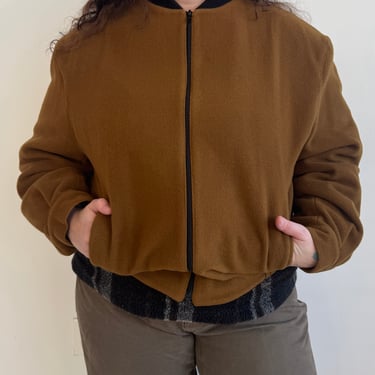 Vintage - Brown Bomber Jacket (2X)