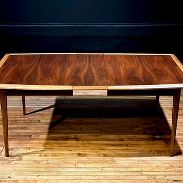 Restored Vintage Lane Walnut Dining Table w/ Leaf - Mid Century Modern MCM Furniture 