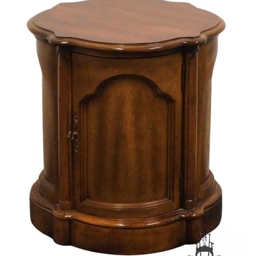 HIGH END Italian Neoclassical Tuscan Style 22" Round Storage End Table 