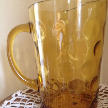 Vintage Large Amber Glass Hazel Atlas 