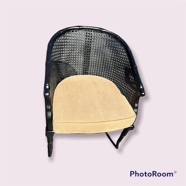 Beautiful faux bamboo cane barrel chair 