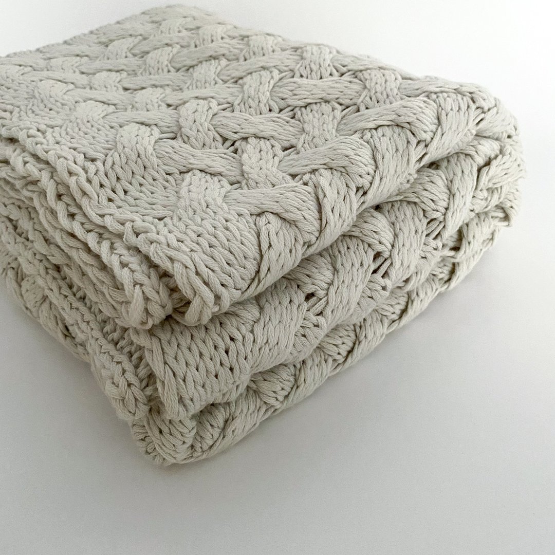 Iced Knitted Throw Blanket Hackner Home Shelby, NC